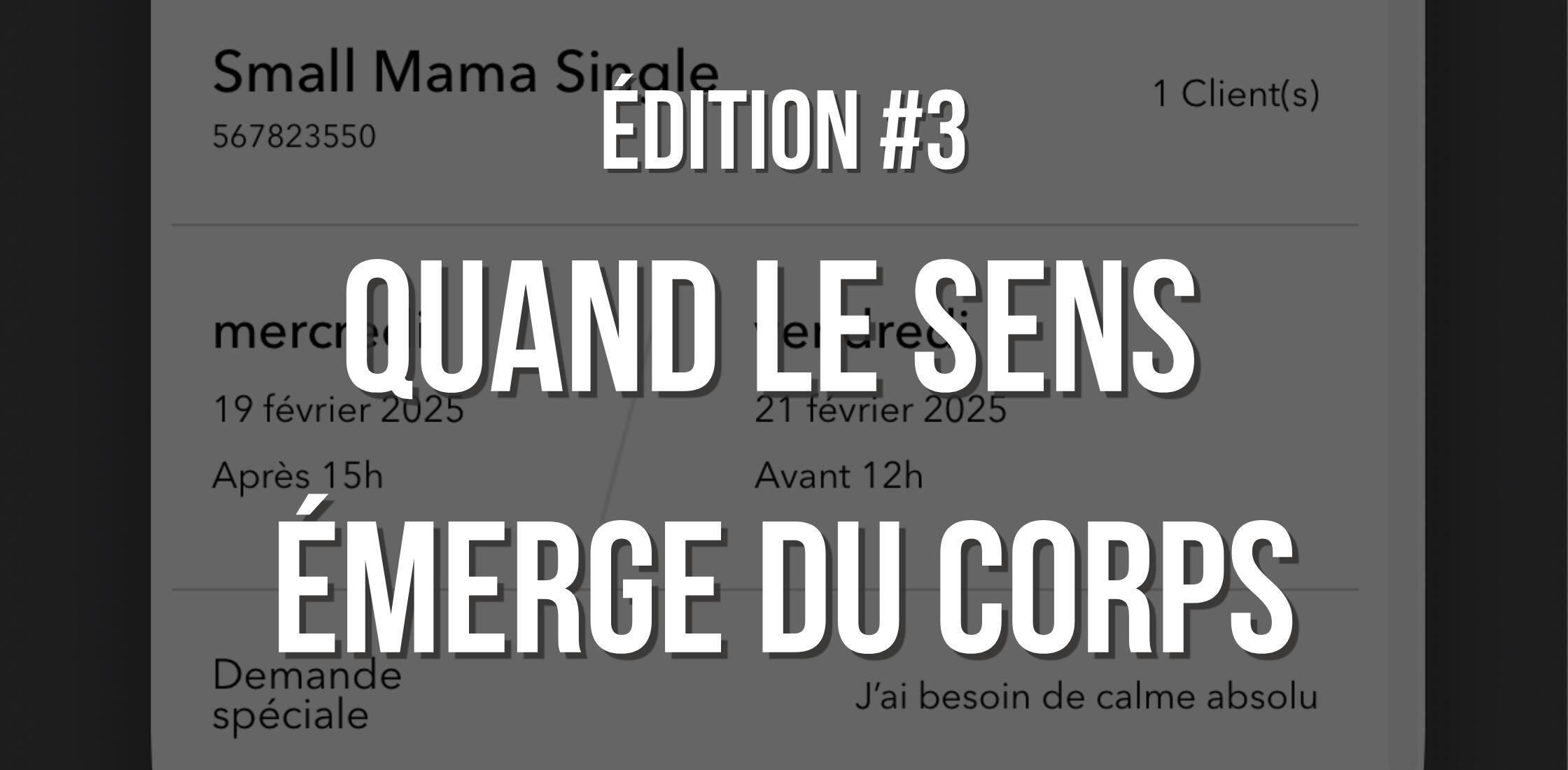 Quand le sens émerge du corps